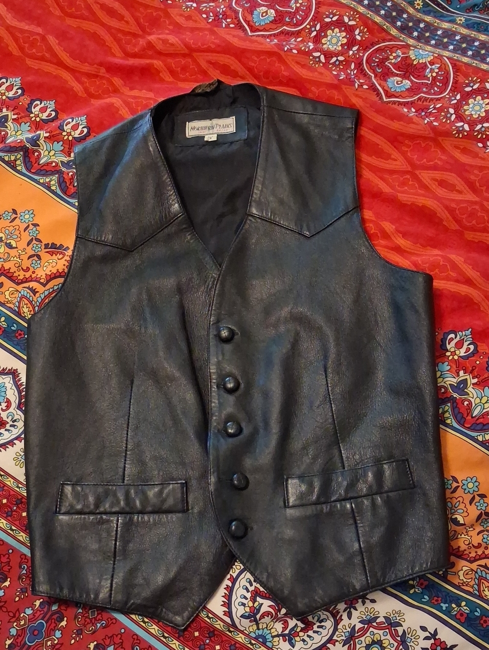 Vintage Northern Plains Genuine Leather Vest